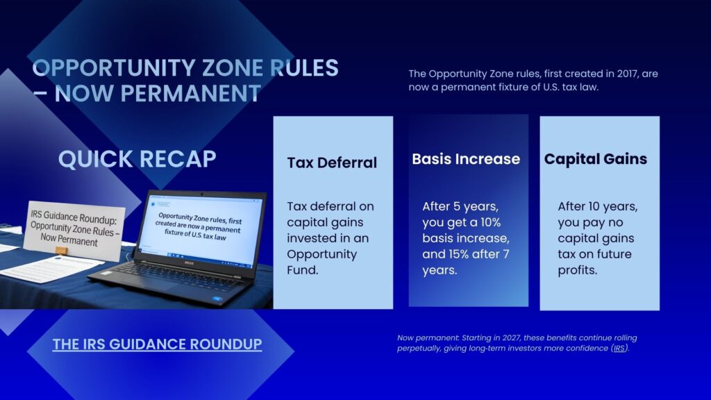 Opportunity Zone Rules – Now Permanent
