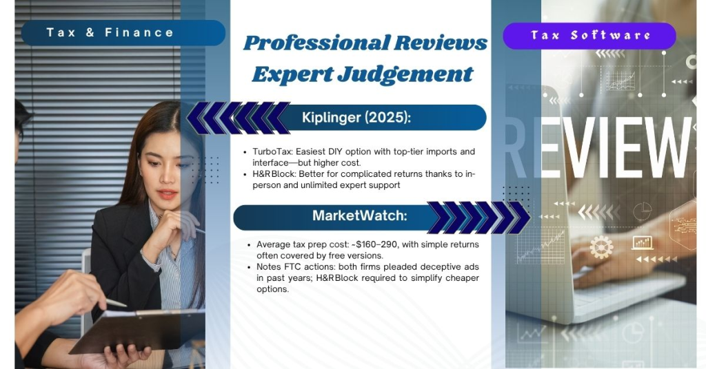 TurboTax vs H&R Block: Professional Reviews Expert Judgement