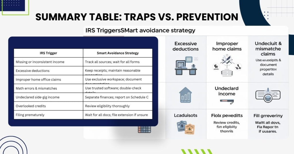 Summary Table Traps vs. Prevention