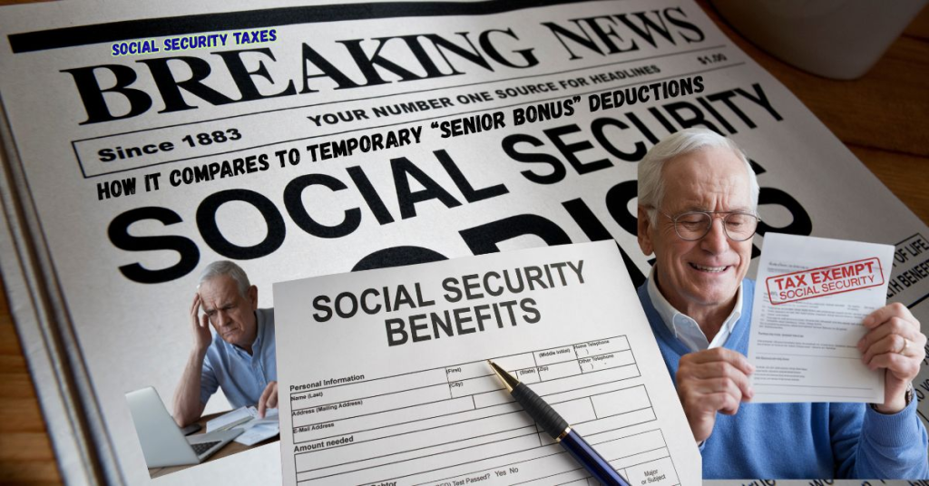 Social Security Taxes -How It Compares to Temporary “Senior Bonus” Deductions