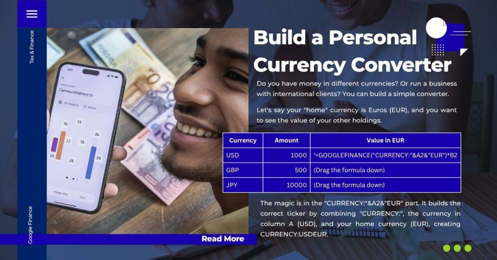 Googlefinance - Build a Personal Currency Converter