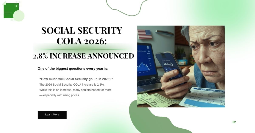 2026 COLA increase chart and Social Security benefit updates