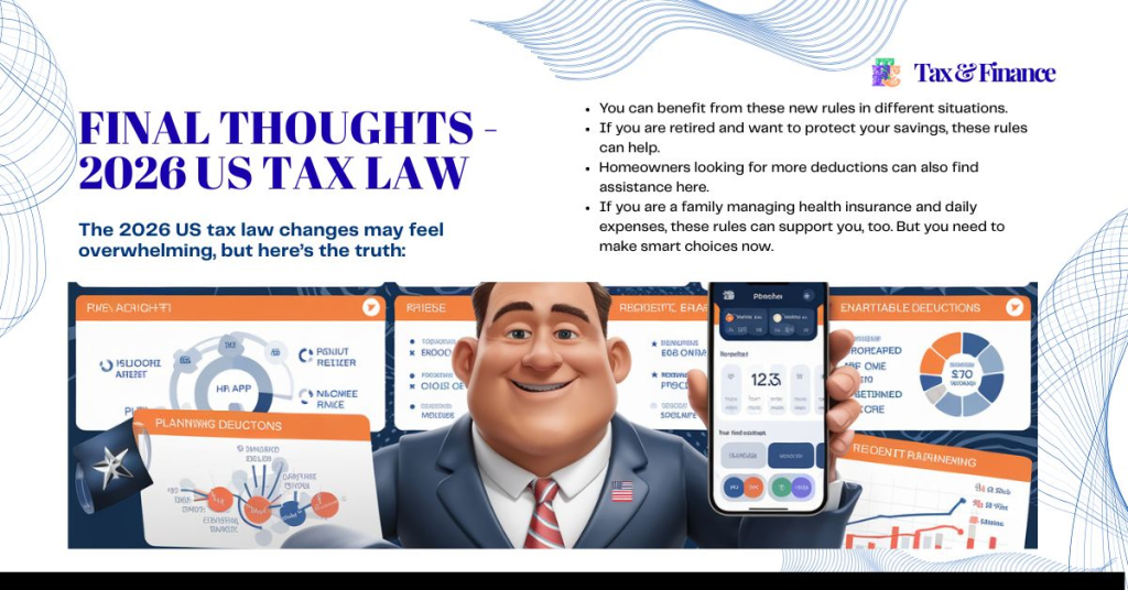 Confident adult reviewing 2026 tax planning strategies and charts