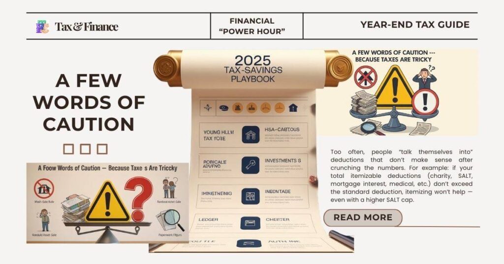 A Few Words of Caution — Because Taxes Are Tricky