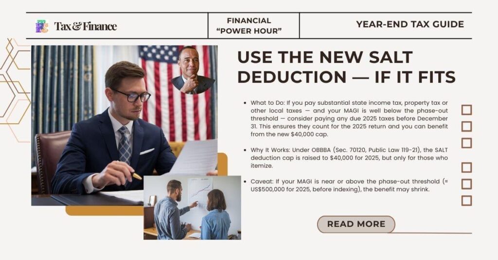 Take Tax Advantage: Use the New SALT Deduction -If It Fits