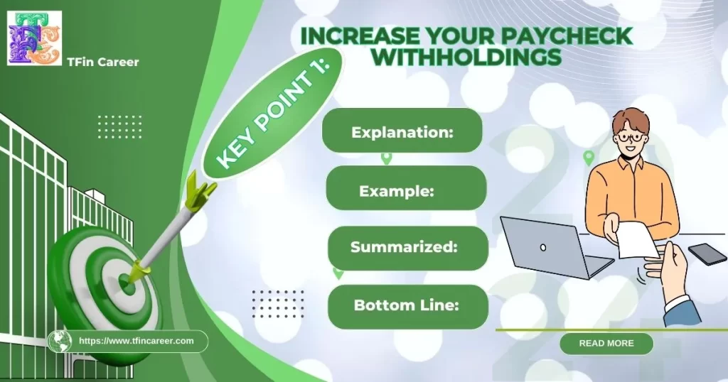 Tax Strategies: Increase Your Paycheck Withholdings