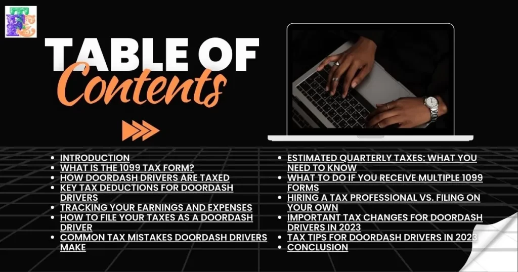 DoorDash Taxes: Table of Content