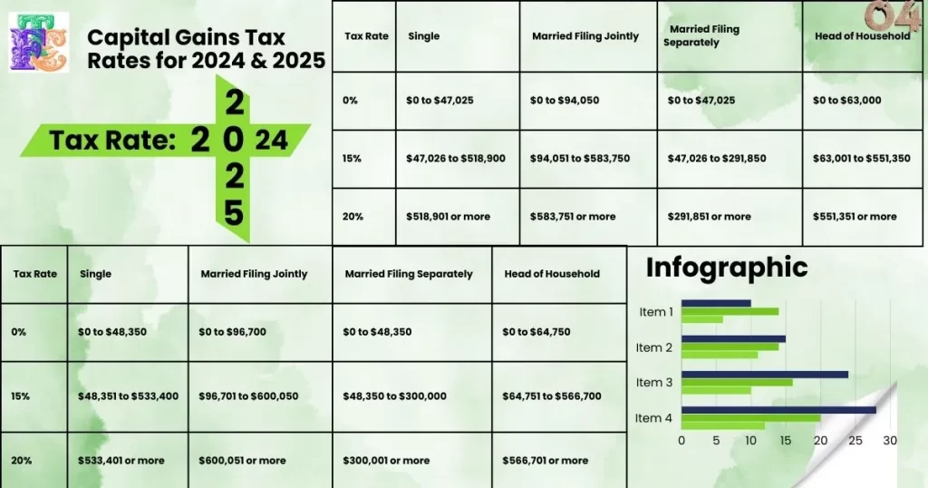 Capital Gains Tax Rates for 2024 and 2025