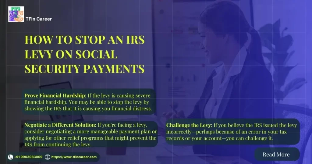 Social Security Payments: How to Stop an IRS Levy on Social Security Payments