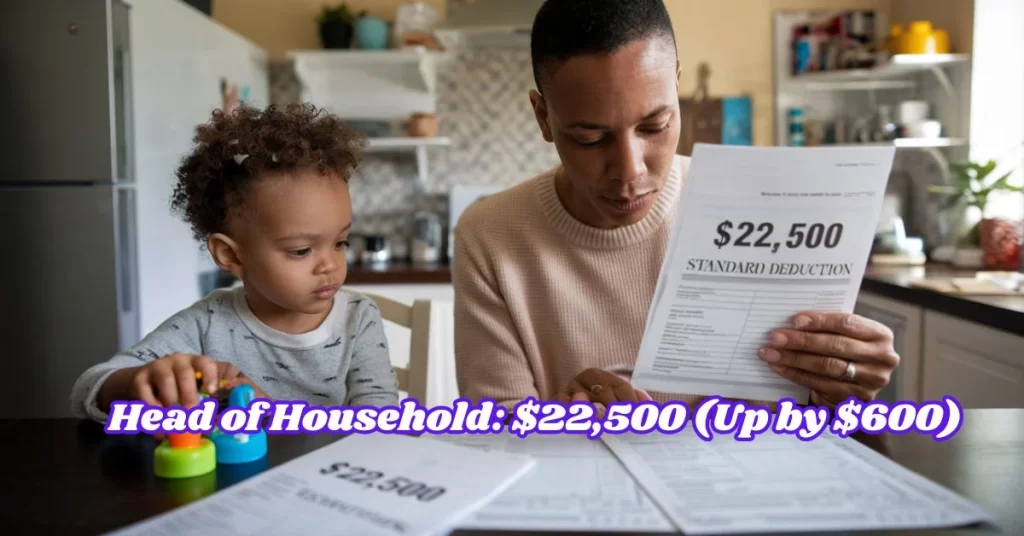 Tax rates: Head of Household: $22,500 (Up by $600)