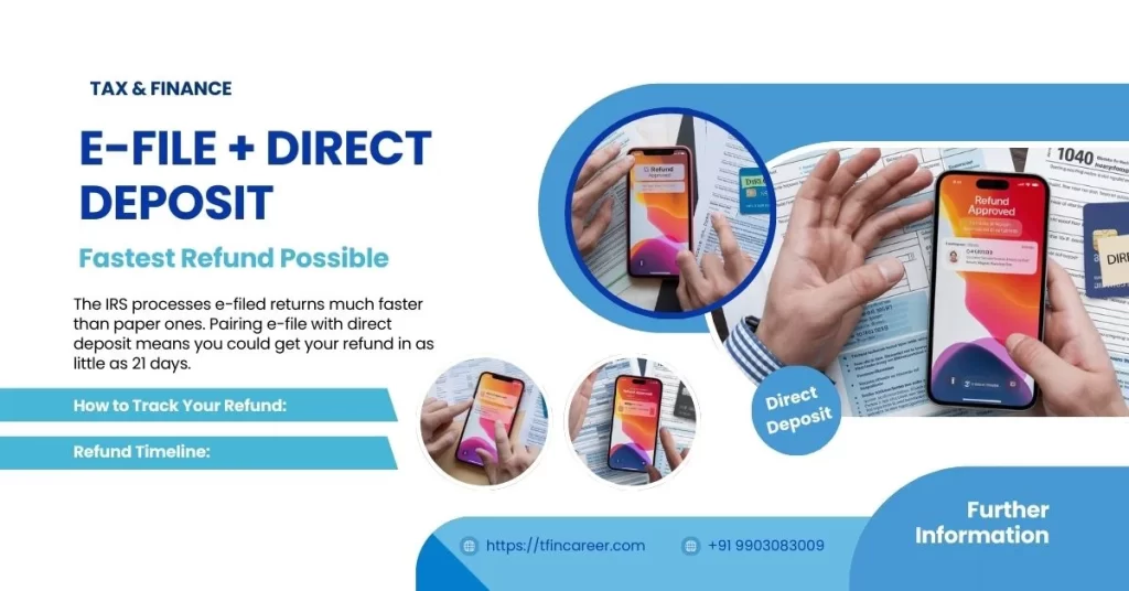 E-File + Direct Deposit = Fastest Refund Possible