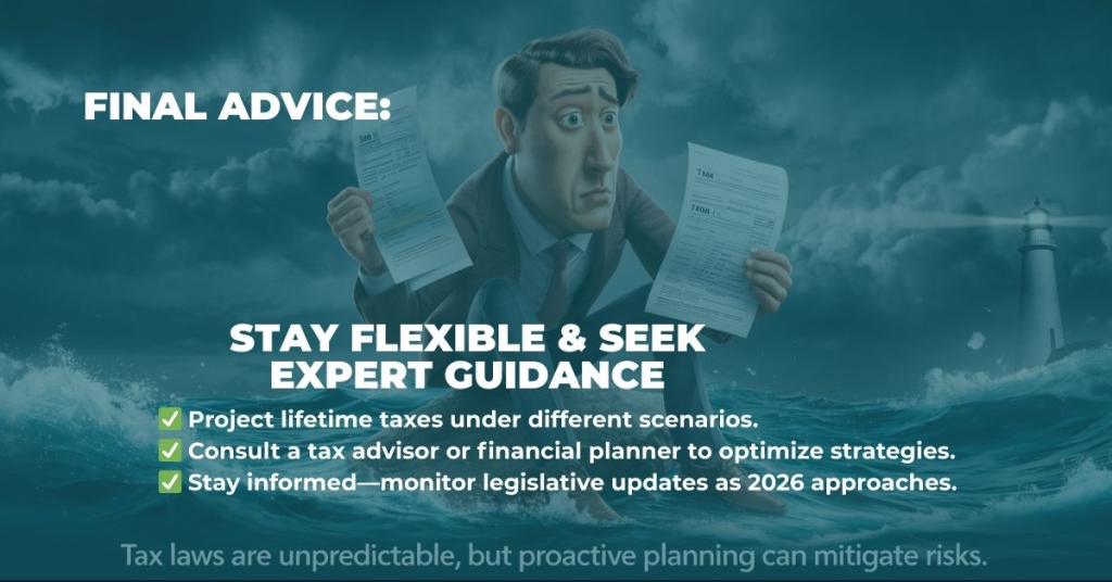 Taxes Could High in 2026: How to Protect Your Wealth? 8 Final Advice Stay Flexible & Seek Expert Guidance