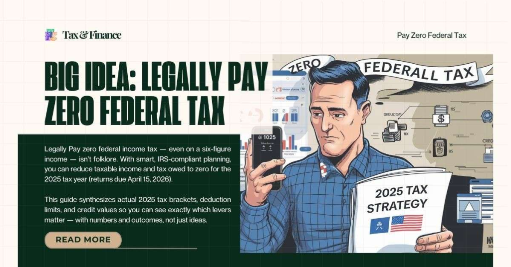 Big Idea - Legally Pay Zero Federal Tax