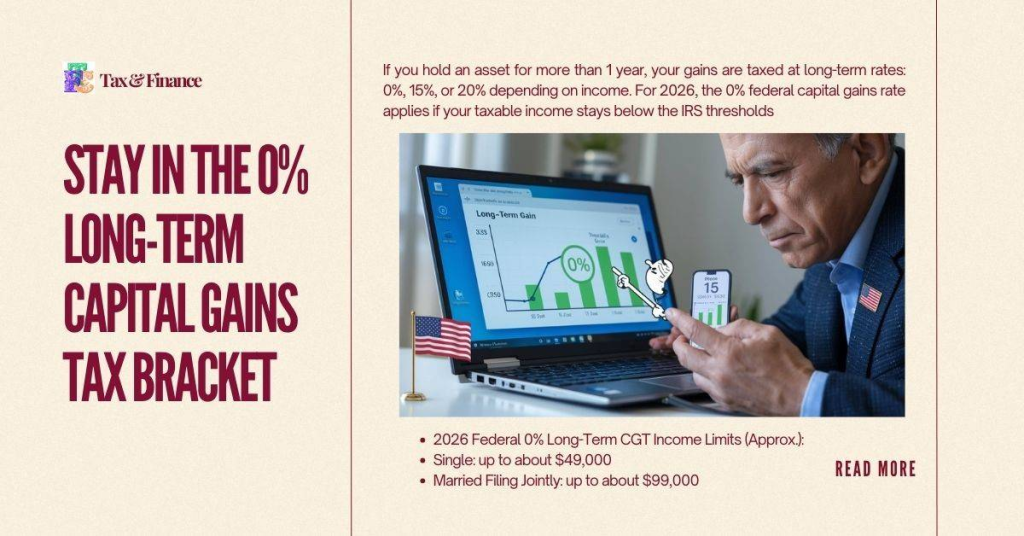 Stay in the 0% Long-Term Capital Gains Tax Bracket