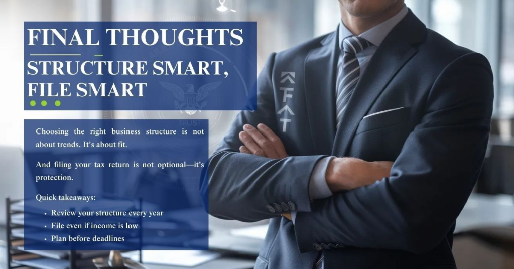 Final Thoughts - Wrong Business Structure