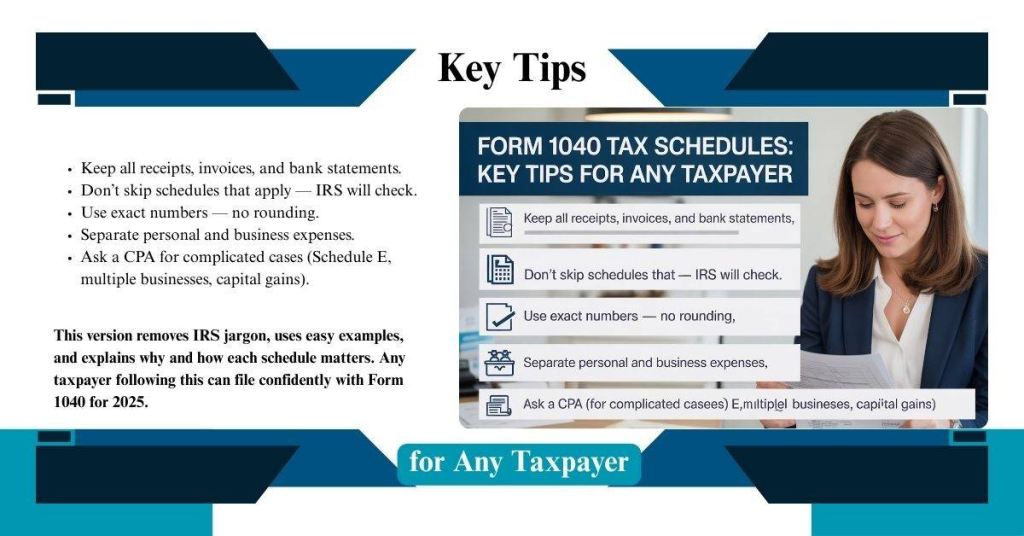 Form 1040 Tax Schedules Key Tips for Any Taxpayer