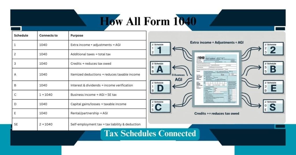 How All Form 1040 Tax Schedules Connected