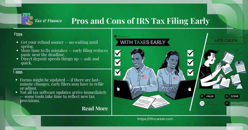 Pros and Cons of IRS Tax Filing Early