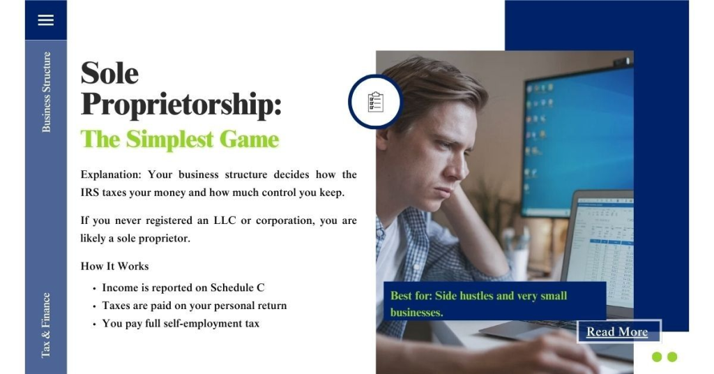 Sole Proprietorship - The Simplest Game
