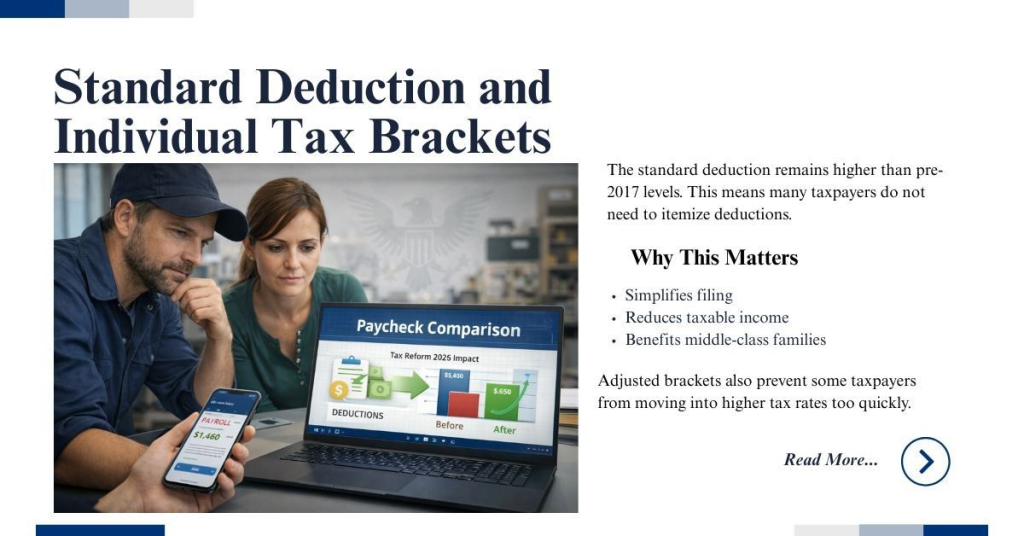 Tax Reform 2026: New Deductions, Benefits & What It Means for You 5 Standard Deduction and Individual Tax Brackets