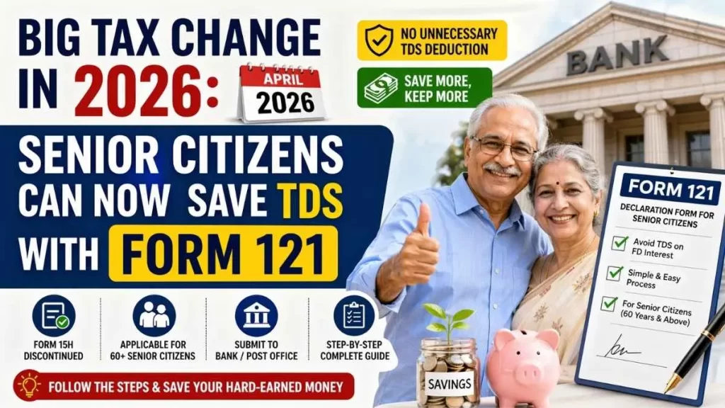 Big Tax Change in 2026 - Senior Citizens Can Now Save TDS with Form 121