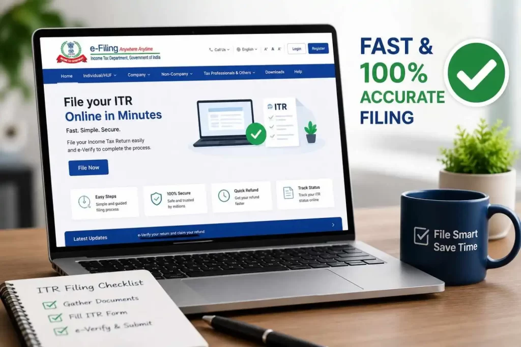5 Simple Steps to File ITR in Minute