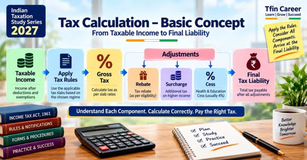 Indian Income Tax Basics 2027: Complete Guide for Students & Taxpayers 9 Tax Calculation - Indian Income Tax Basics Concept