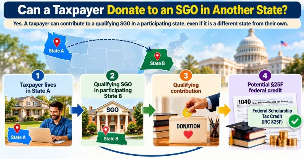 Federal Scholarship Tax Credit 2027: $1,700 Credit Explained 6 Can a Taxpayer Donate to an SGO in Another State