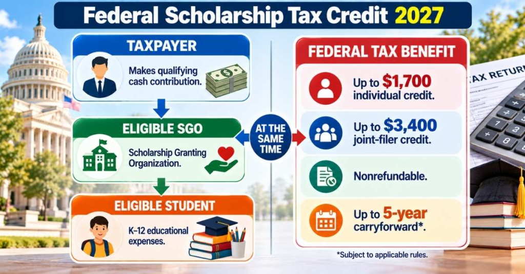 Federal Scholarship Tax Credit 2027: $1,700 Credit Explained 13 Infographic - Federal Scholarship Tax Credit 2027