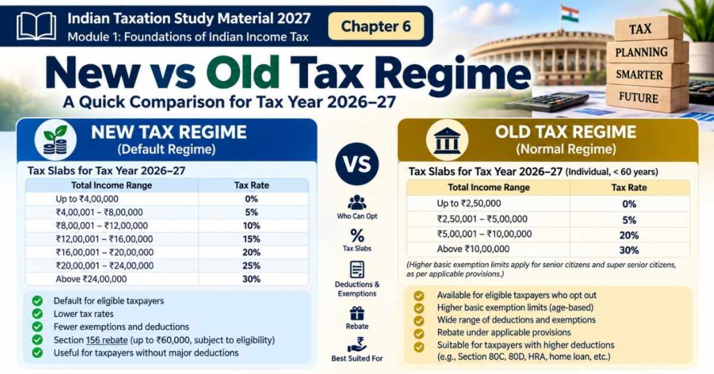 Income Tax Slabs FY 2026-27: New And Old Regime 4 New vs Old Regime