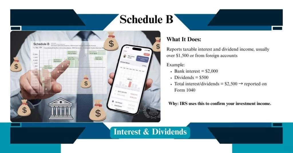 Schedule B – Interest & Dividends