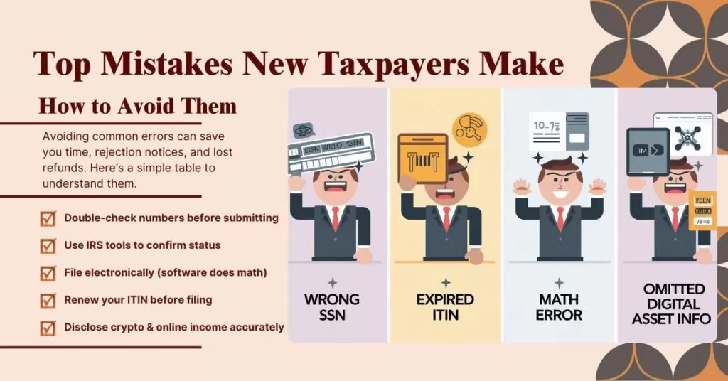 Top Mistakes New Taxpayers Make — and How to Avoid Them